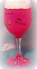 Pink Princess Wine Glass